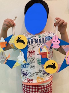 お月見のリースを作りました🌙