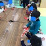2月1日（火）折り紙でオニ👹作り