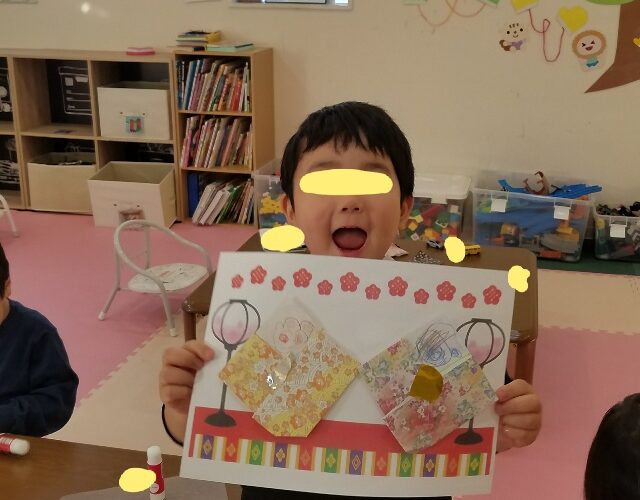 2月25日(火)ひなまつり折り紙🎎🌸